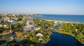 Aerial view to the Anapa city and the amusement park. Krasnodar region. Russia Royalty Free Stock Photo