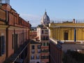 Aerial view to the ancient buildings and narrow streets in Rome, Italy Royalty Free Stock Photo