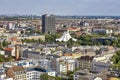 Aerial view to architecture in central part of Berlin, Germany