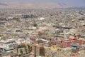 Aerial view to Arica city from El Morro hill, Chile. Royalty Free Stock Photo