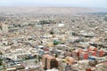 Aerial view to Arica town in Chilean desert Royalty Free Stock Photo