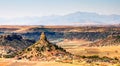 Aerial view to basotho holy mountain, symbol of Lesotho near Maseru, Lesotho