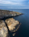 Aerial view to beautiful rocky coast