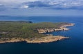 Aerial view to beautiful rocky coast