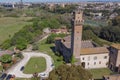 Aerial view to the Cecchignola Castle in Rome, Italy Royalty Free Stock Photo