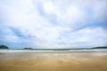 Aerial view to clear blue green sea with rocks, beautiful nature background. Royalty Free Stock Photo