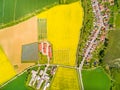 Aerial view to Czech countryside.