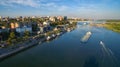 Aerial view to embankment of Rostov-on-Don. Russia