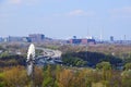 Aerial view to former blast furnace complex Lapadu, Duisburg