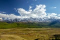 Aerial view to glaciers Altay mountains Siberia Russia