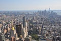 Aerial view of Manhattan from the Empire State Building in New York Royalty Free Stock Photo