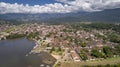 Aerial view to historic town Paraty and harbour, Unesco World Heritage, Brazi Royalty Free Stock Photo