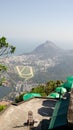 Aerial view to lagoon from Christ the Redeemer statue in Corcovado Mountain, Rio de Janeiro, Brazil Royalty Free Stock Photo