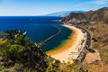 Aerial view to Las Teresitas Beach. Spain, Tenerife Royalty Free Stock Photo