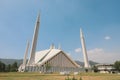 Aerial View to the Main Faisal Mosque in Islamabad capital city, Pakistan Royalty Free Stock Photo