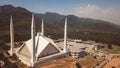 Aerial View to the Main Faisal Mosque, Pakistan Royalty Free Stock Photo