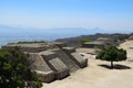 Aerial view to Monte Alban pyramid ruins Royalty Free Stock Photo