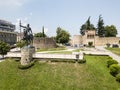 Aerial view to Monument of King Erekle II in Telavi. Kakheti region. Georgia Royalty Free Stock Photo