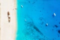 Aerial view to the Navagio shipwreck beach on Zakynthos island, Greece Royalty Free Stock Photo