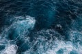 Aerial view to ocean waves. Water background Royalty Free Stock Photo