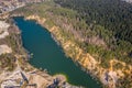 Aerial view to the open mine Royalty Free Stock Photo