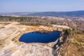 Aerial view to the open mine Royalty Free Stock Photo