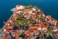 Aerial view to Porec old town, popular travel destination in Istria, Croatia Royalty Free Stock Photo