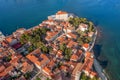 Aerial view to Porec old town, popular travel destination in Istria, Croatia Royalty Free Stock Photo