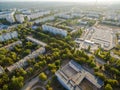 Aerial view to residential area in Kharkiv, Ukraine