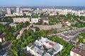 Aerial view to residential area in a post-soviet city