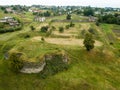 Aerial View To Ruined Castle In Pidzamochok, Ukraine