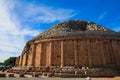 Aerial View to the Ruins of the Royal Mausoleum of Mauretania, funerary  Numidian monument in Tipaza Province Royalty Free Stock Photo