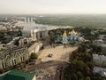 Aerial view to Saint Michael Golden Domed Cathedral in the center of Kyiv, Ukraine Royalty Free Stock Photo