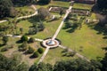 aerial view to statue of Huey Long at the park in front of the state capitol in Baton Rouge Royalty Free Stock Photo