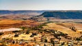 Aerial view to Thaba Bosiu Cultural Village, Maseru, Lesotho Royalty Free Stock Photo