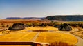 Aerial view to Thaba Bosiu Cultural Village near Maseru in Lesotho Royalty Free Stock Photo