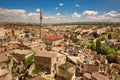 Aerial view to turkish village in Cappadocia