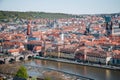 Aerial view to Wuerzburg from Marienberg fortress in Germany Royalty Free Stock Photo