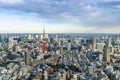 Aerial view of Tokyo city, Japan Royalty Free Stock Photo