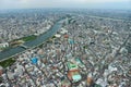 Aerial view Tokyo, Japan. Buildings from top view