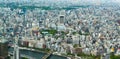 Aerial view Tokyo, Japan. Buildings from top view