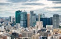 Aerial view of Tokyo skyscrapers. City skyline, business concept