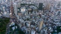 Aerial view of Tokyo from Tokyo Tower observation deck