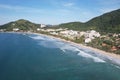 Aerial view of Toninhas beach in Ubatuba, Sao Paulo, Brazil Royalty Free Stock Photo