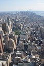 Aerial view of Manhatten from the Empire State Building in New York