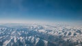 Aerial view from top of Himalayan snow mountain Royalty Free Stock Photo