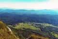 Aerial view from the top of Klek mountain, Croatia Royalty Free Stock Photo