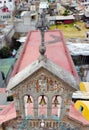 Top of a church. bells and crucifix