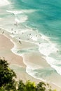 Aerial view from the top of Morro das Aranhas, Praia do Santinho, FlorianÃÂ³polis, Brazil