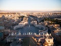 Aerial view from the top of St Peter's Basilica